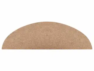 Selvklæbende trappemåtter 15 stk. 56x17x3 cm beige