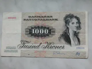 1000 kr seddel 1992