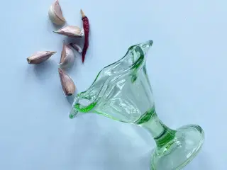 Opsats af lysegrønt glas, italien