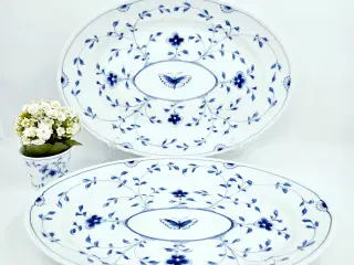 Sommerfugl ovalt fad B&G Porcelæn 