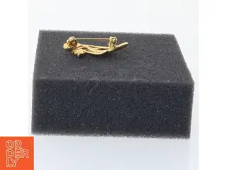 Guldtonet broche (str. 3,5 cm)