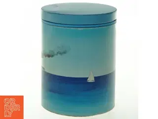 Blå kunstdåse fra Irma (str. 11,5x15 cm)