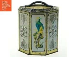 Vintage metal kagedåse fra Peek Frean & Co Ltd (str. H. 13,5 cm ø. 12 cm)