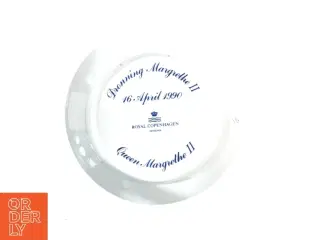 Royal Copenhagen mindeplatte Dronning Margrethe II fra Royal Copenhagen (str. Ø 17 cm)