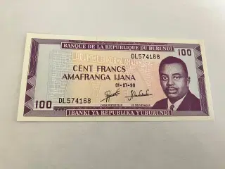 100 Francs Burundi 1990