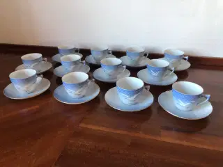Mågestel Mokka/Espresso kopper med guldkant