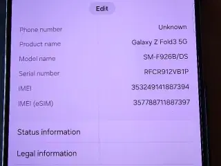 Samsung Galaxy Fold 3 512 GB / 5G
