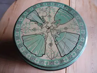 Retro, meget stor antik metaldåse