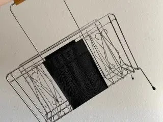 Vintage magasinholder m sort kunstlæder