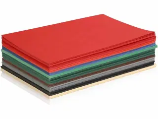 Julekarton, A5, ark 148x210 mm, 180 g, ass. farver, 300ass. ark/ 1 pk.