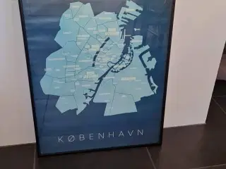 Kortkartel København 50x70