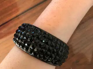 Sort glitter armbånd