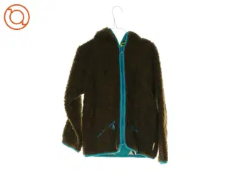 Lækker fleece jakke med hætte -aldrig brugt (str. 128 cm)