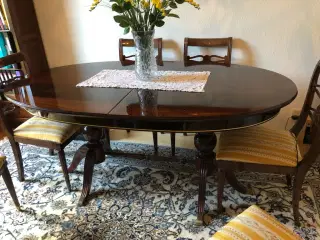 Spisebord med 6 Stole i Fransk Empire stil