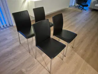 Skovby Spisebords stole  SM48 sort læder