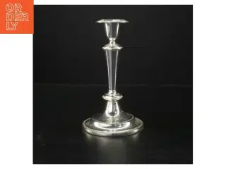 Sølv lysestage (str. 19 cm)