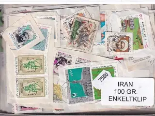 Iran 100 g. Brevafklip - Enkeltklip