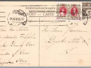 Julemærke 1912 på Postkort