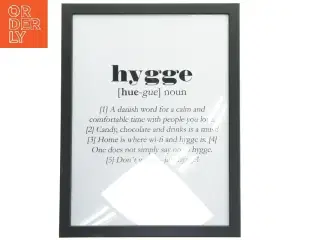 Indrammet hygge-plakat fra IKEA (str. 43,5x33,5 cm)