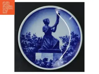 Blå og hvid dekorative platter fra Royal Copenhagen (str. Ø 8 cm. 5 styk)
