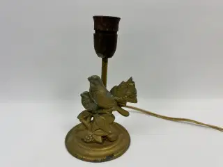 Vintage lampefod med fugle ornameneter