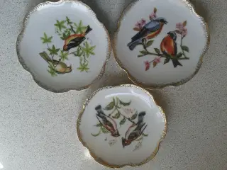 Platter med fuglemotiv