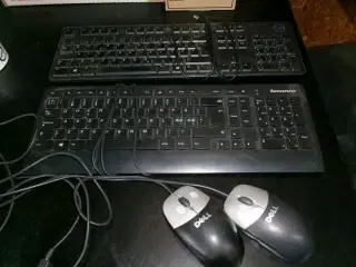 2 tastaturer, 2 mus DELL