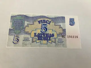5 Rublu Latvia 1992