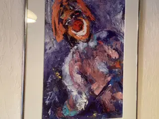 Akvarel af klovn G.Lyngbo