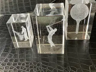 Golf trofæ - 3D figurer i glas