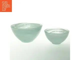 Sæt af glas skåle (str. Ø. 22 cm. ø. 16 cm)