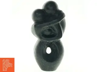 Sort skulptur af krammende figurer (str. 45 cm)