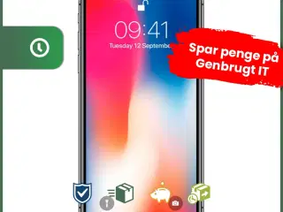 Apple iPhone X 64GB (Space Gray) - Grade C - mobiltelefon