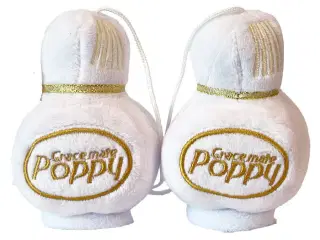 Poppy Plush hvid 8x7cm. 2 stk.