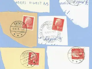 Brotypestempler på brevstykker