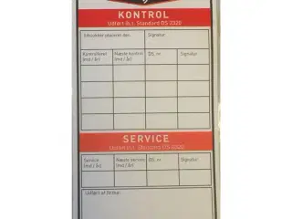 Kontrolmærkat, pulverslukker 6kg