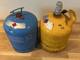 Små fyldte gasflasker 2 og 3 kg