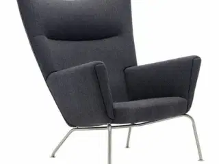 Wegner stol CH445 Wing Chair mørk grå