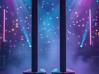 2 sæt Aktive Bluetooth PA Højttaler Anlæg