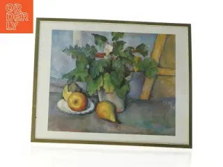 Indrammet maleri fra Paul Cezanne (str. 30,5 x 24,5 cm)