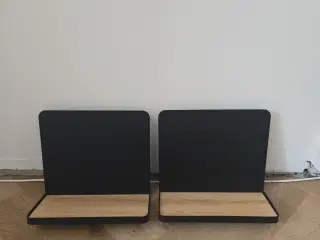 2x væghængt sengeborde 