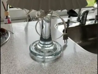 Holmegaardslampe bordlampe i klar glas