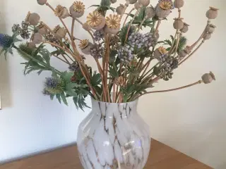 Stor glas vase med nister