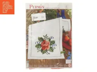 Broderikit med blomsterdesign fra Permin (str. 30x73 cm)
