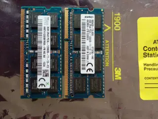 2 stk Ram: 8GB DDR3 1600mhz/12800s sodimm
