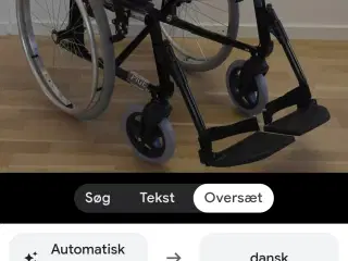 Kørestol med stor hjul 