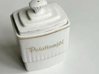 Svensk fajance, køkkenkrukke: potatismjöl