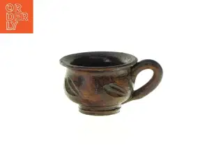 Kop i træ fra Ukendt (str. HØ: 5x6,5cm)