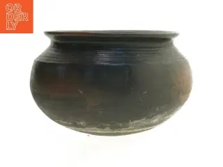 Antik lerpotte (str. Ø 21 cm)