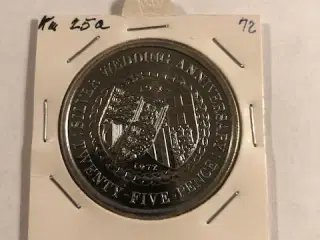 25 Pence Isle of man 1972